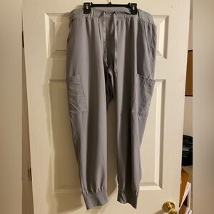 Med Couture Light Gray Jogger Scrub Pants